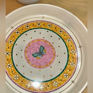Anthropology Bistro Garden Tile Pie Dish🦋